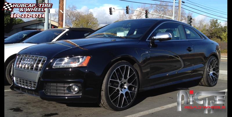 vehicle gallery/audi a5 niche circuit m108 20x85  Black & Machined wheels and rims
